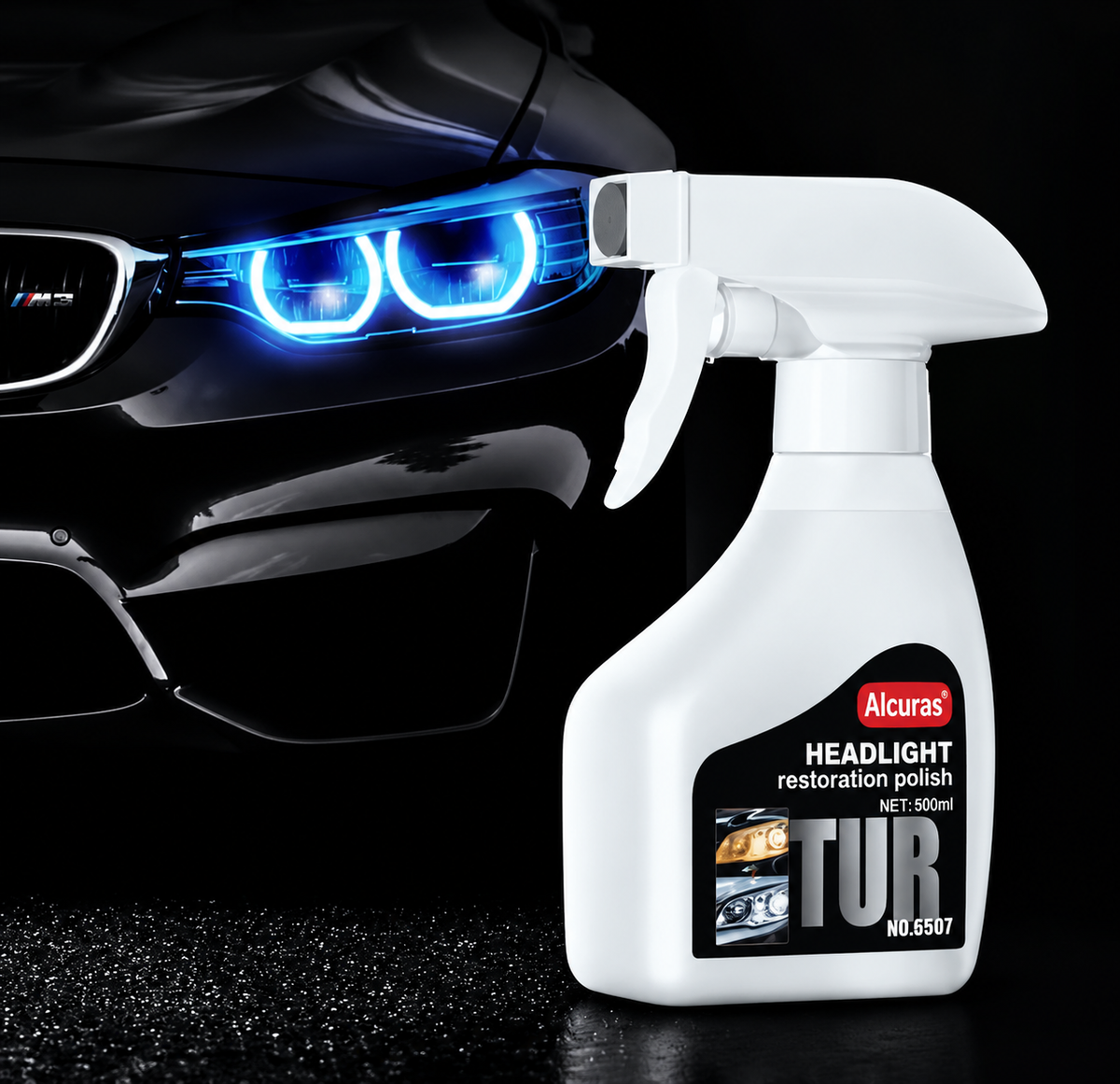 🚘Alcuras® Automotive Headlamp Restoration Fluid Kit