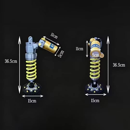 Ohlins-Inspired Suspension Shock Absorber Desk Lamp, Adjustable LED Light for Gamers & Car Enthusiasts