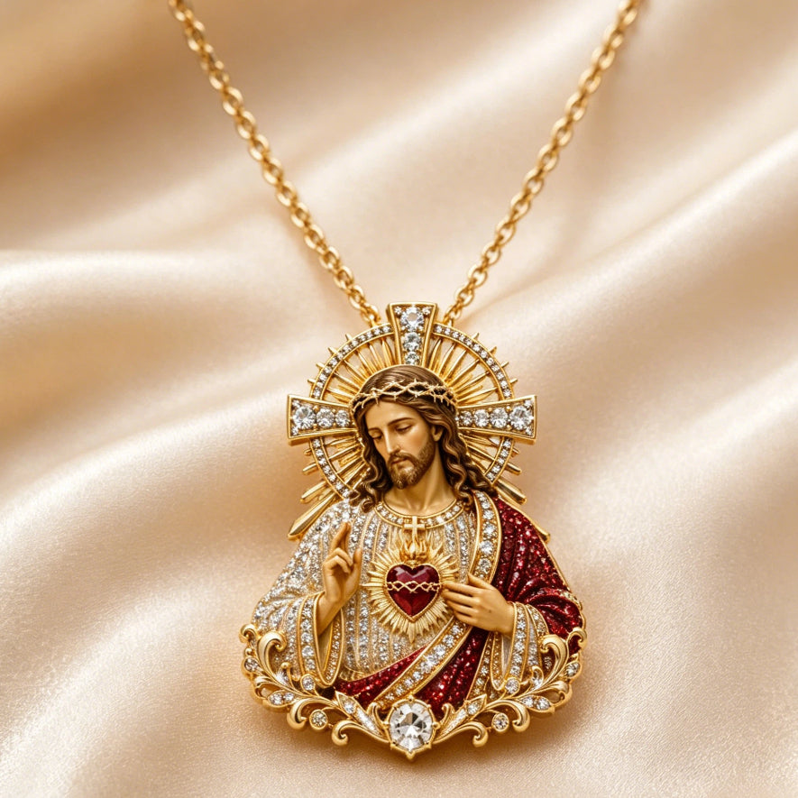 ❤️Father‘s Day 50% OFF - 🙏 Sacred Heart of Jesus Brooch