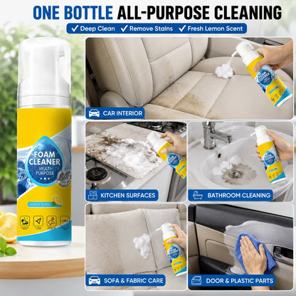 🏆LAST DAY SALE 49% OFF🔥Multi-Function Foam Cleaner – Deep Clean Car, Kitchen, Bathroom & Sofa