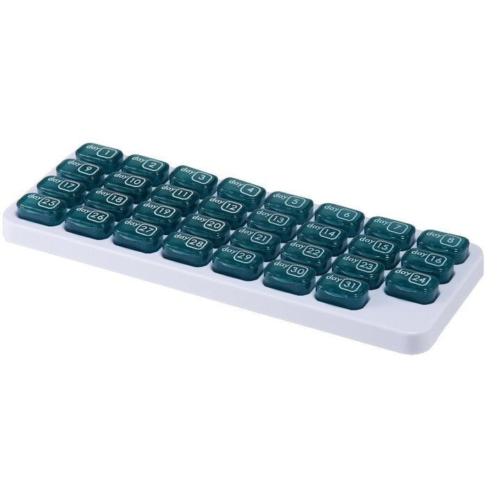 💪31-Day Detachable Monthly Pill Organizer