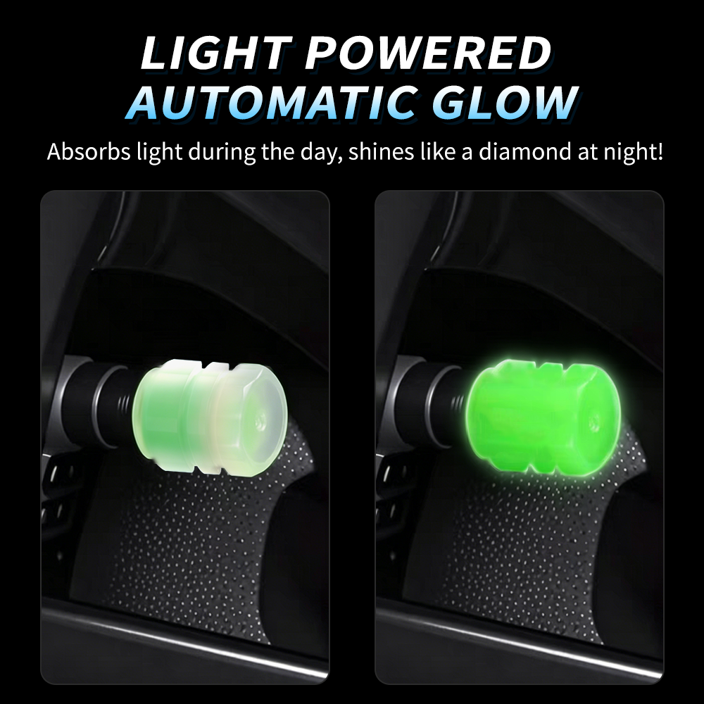 🔥💡Cool Glowing Tire Valve Caps – Instantly Upgrade Your Wheels