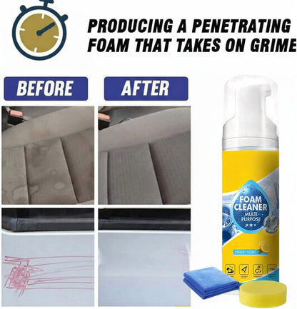 🏆LAST DAY SALE 49% OFF🔥Multi-Function Foam Cleaner – Deep Clean Car, Kitchen, Bathroom & Sofa