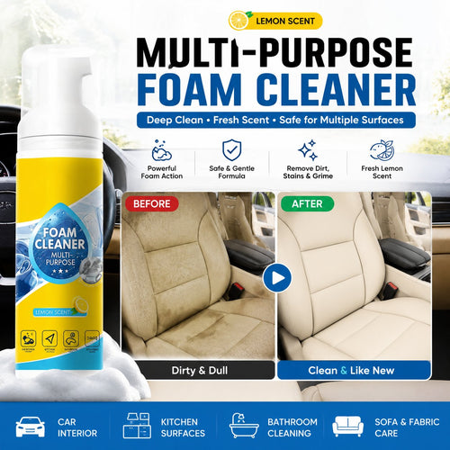 🏆LAST DAY SALE 49% OFF🔥Multi-Function Foam Cleaner – Deep Clean Car, Kitchen, Bathroom & Sofa