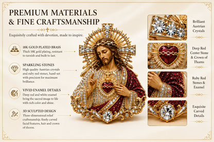 ❤️Father‘s Day 50% OFF - 🙏 Sacred Heart of Jesus Brooch