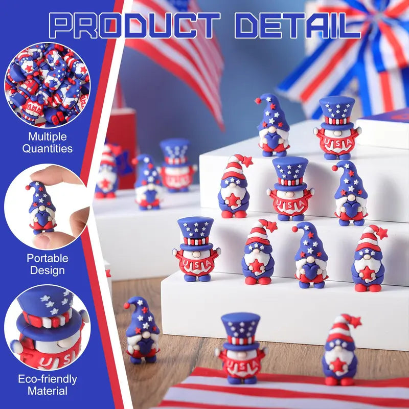 🎁 Patriotic Gnomes Figures 4th of July Gift