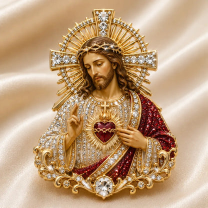 ❤️Father‘s Day 50% OFF - 🙏 Sacred Heart of Jesus Brooch