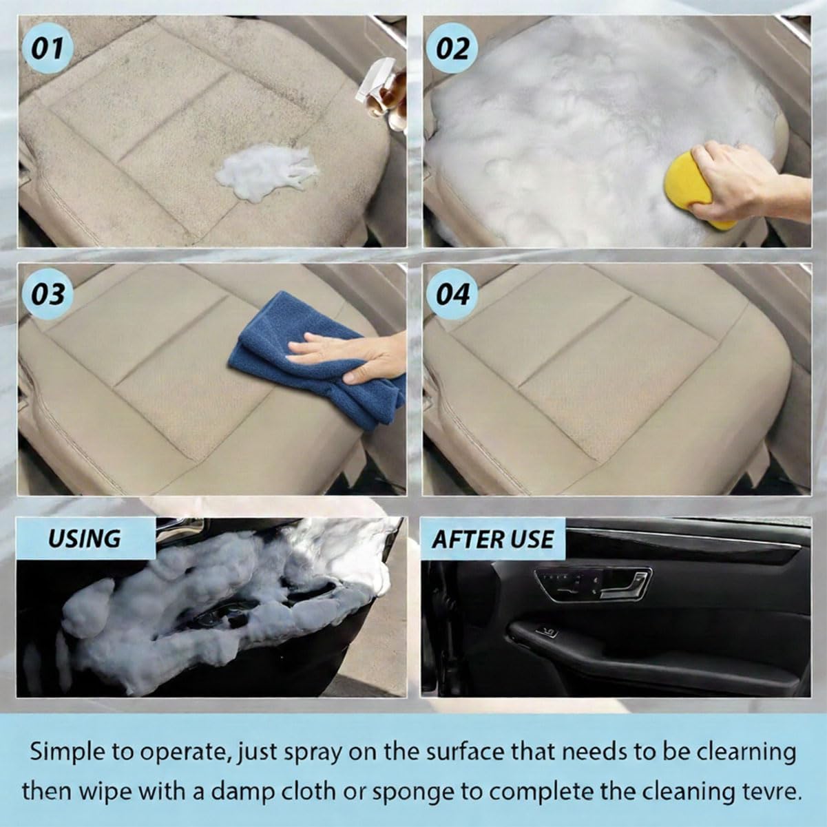 🏆LAST DAY SALE 49% OFF🔥Multi-Function Foam Cleaner – Deep Clean Car, Kitchen, Bathroom & Sofa