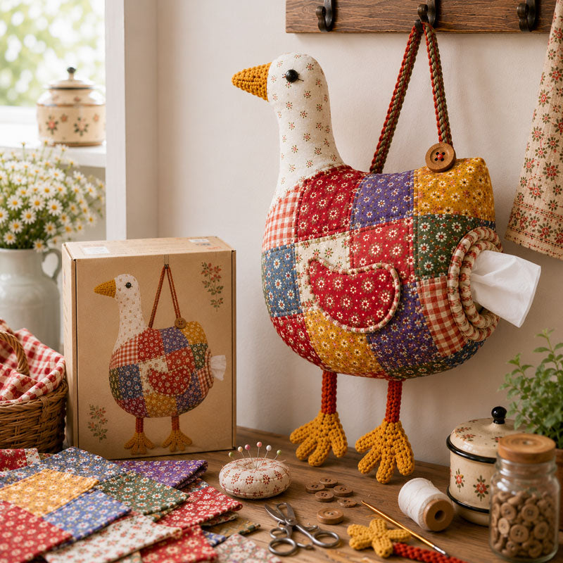 🐔DIY Patchwork Chicken & Duck Tissue Holders