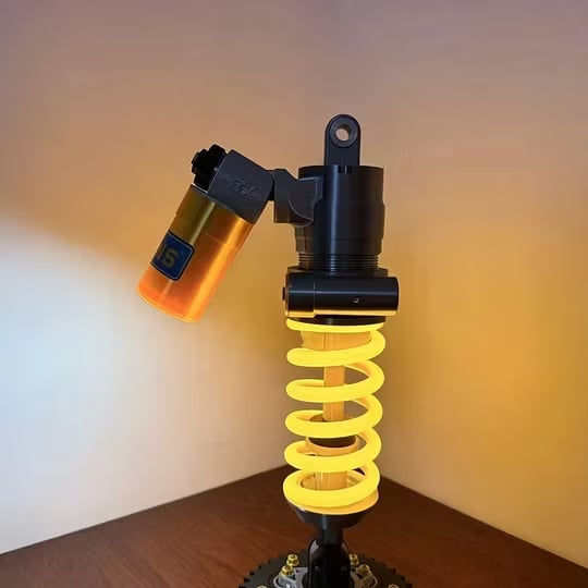 Ohlins-Inspired Suspension Shock Absorber Desk Lamp, Adjustable LED Light for Gamers & Car Enthusiasts