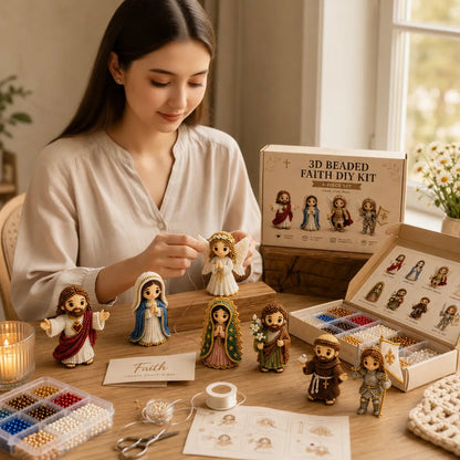 🔥 Last Day 49% OFF - Tiny 3D Beaded Faith & Angel DIY Kit✨🕊️