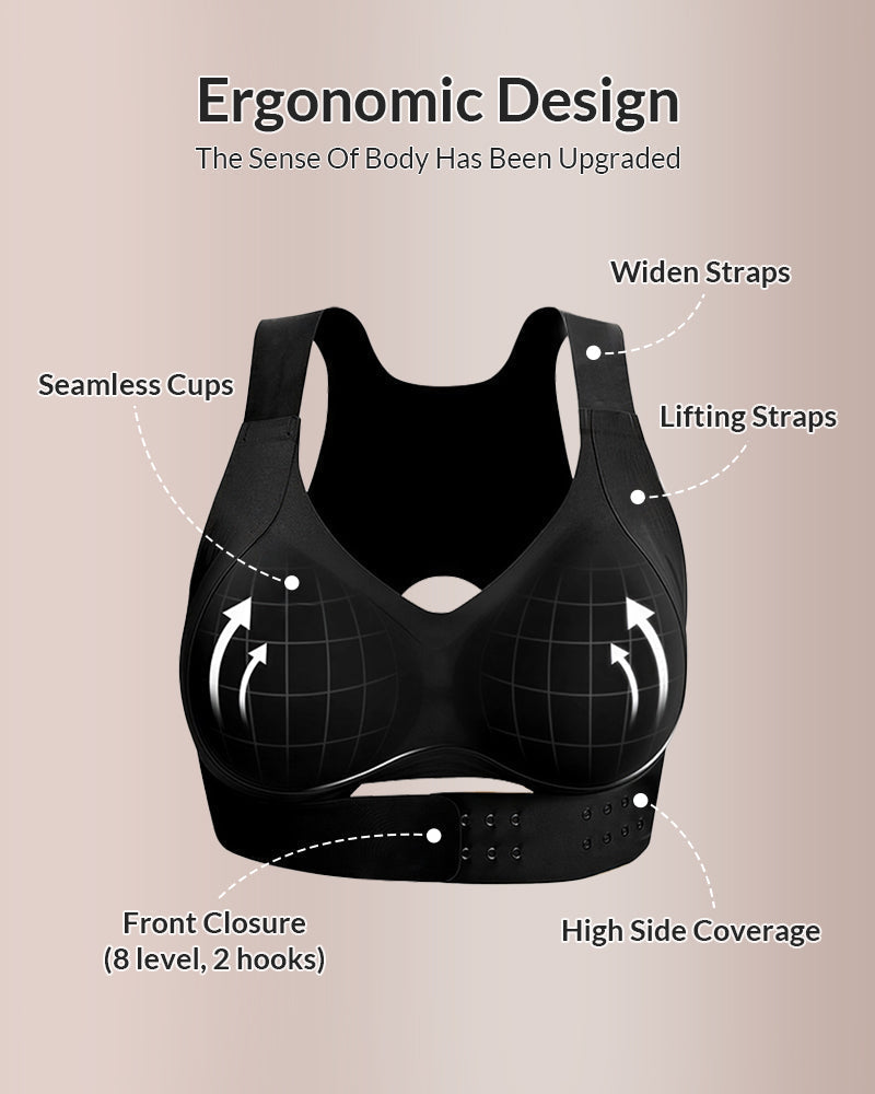 🔥Front Closure Cross-Back Wireless Posture Bra