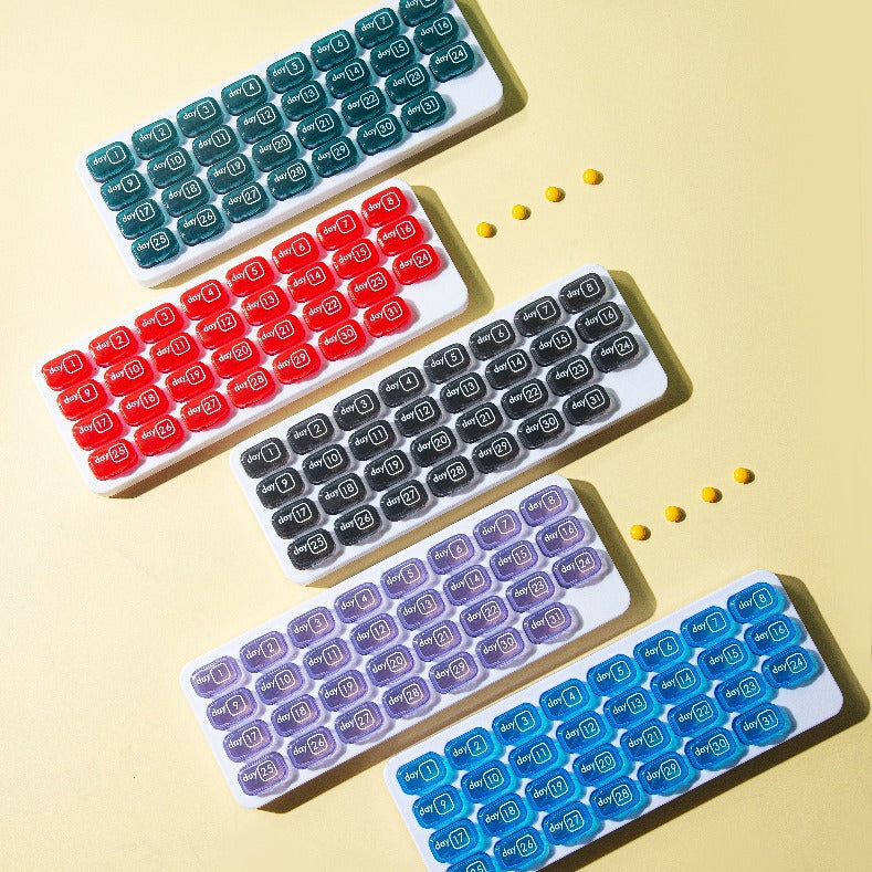 💪31-Day Detachable Monthly Pill Organizer