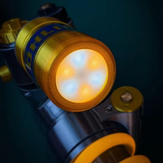 Ohlins-Inspired Suspension Shock Absorber Desk Lamp, Adjustable LED Light for Gamers & Car Enthusiasts