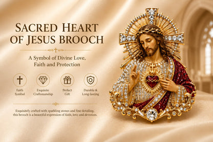 ❤️Father‘s Day 50% OFF - 🙏 Sacred Heart of Jesus Brooch