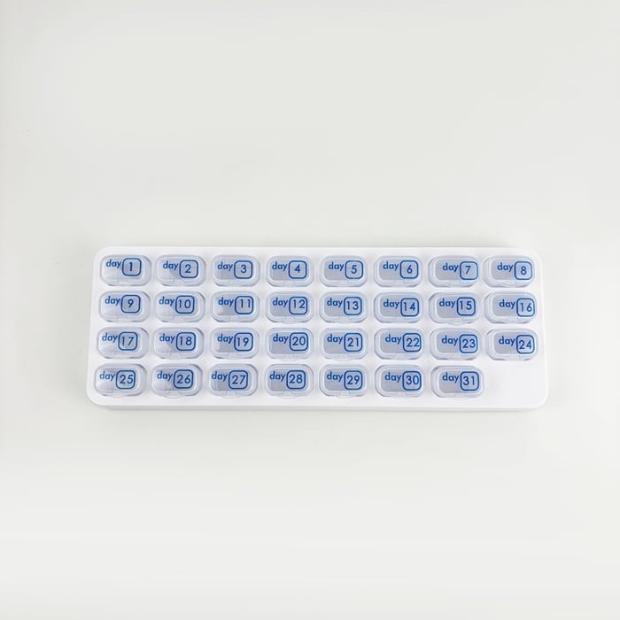 💪31-Day Detachable Monthly Pill Organizer