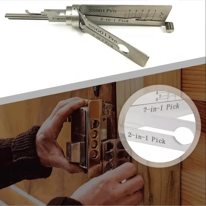 🔥 ⚒️Stainless Steel Master Key Decoder(Only applicable to Flat Key Lock)