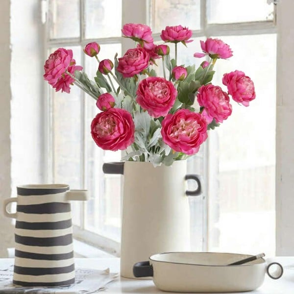 🌸 Lifelike Luxury Peony Flowers – No Watering, No Wilting, Just Lasting Beauty! 💐✨