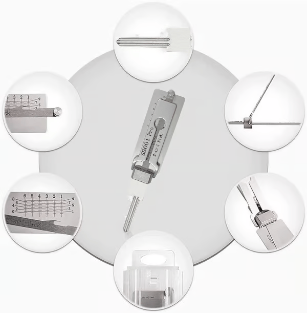 🔥 ⚒️Stainless Steel Master Key Decoder(Only applicable to Flat Key Lock)