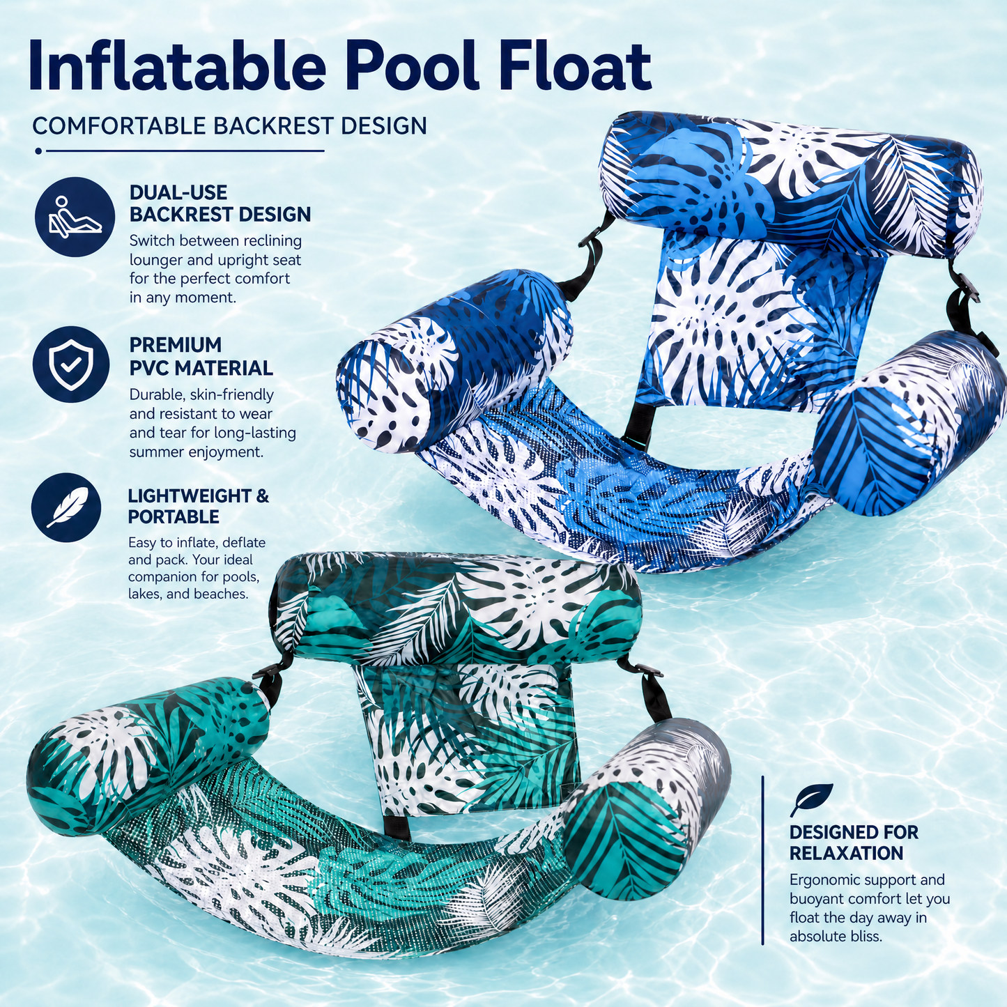 【 🔥Hot Sale 50% OFF】💺🌴 Inflatable Floating Chair
