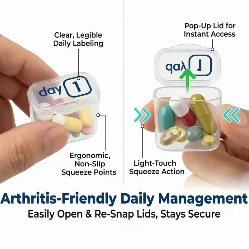 💪31-Day Detachable Monthly Pill Organizer