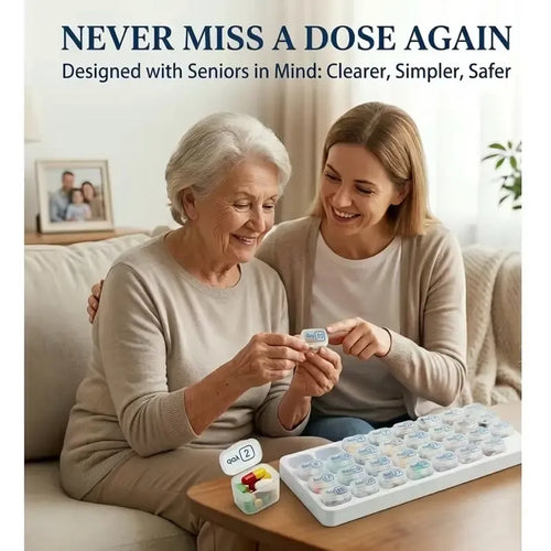 💪31-Day Detachable Monthly Pill Organizer