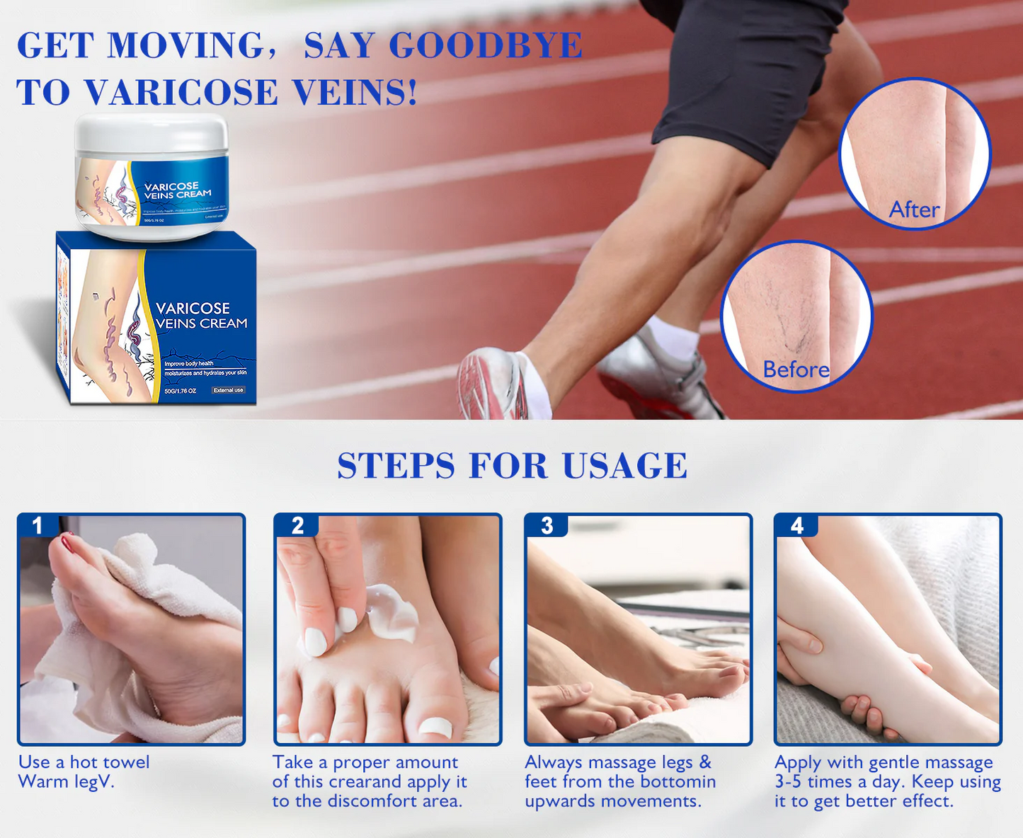 🎉Buy One Get One Free🎁 -Alcuras® Fast‑Absorbing Varicose Veins Care Cream For Smooth, Light, Confident Legs🦵