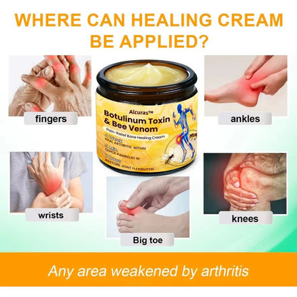 🔥Alcuras™ Botulinum Toxin & Bee Venom Pain-Relief Bone Healing Cream🐝💎