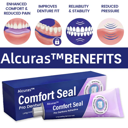 Alcuras® Comfort Seal Pro Denture Adhesive🦷💜(96- Hour Lock Hold, Comfortable & Zinc-Free Denture Fit) 🔥