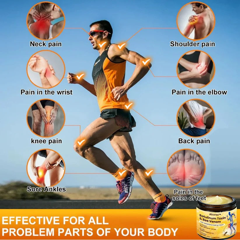 🔥Alcuras™ Botulinum Toxin & Bee Venom Pain-Relief Bone Healing Cream🐝💎